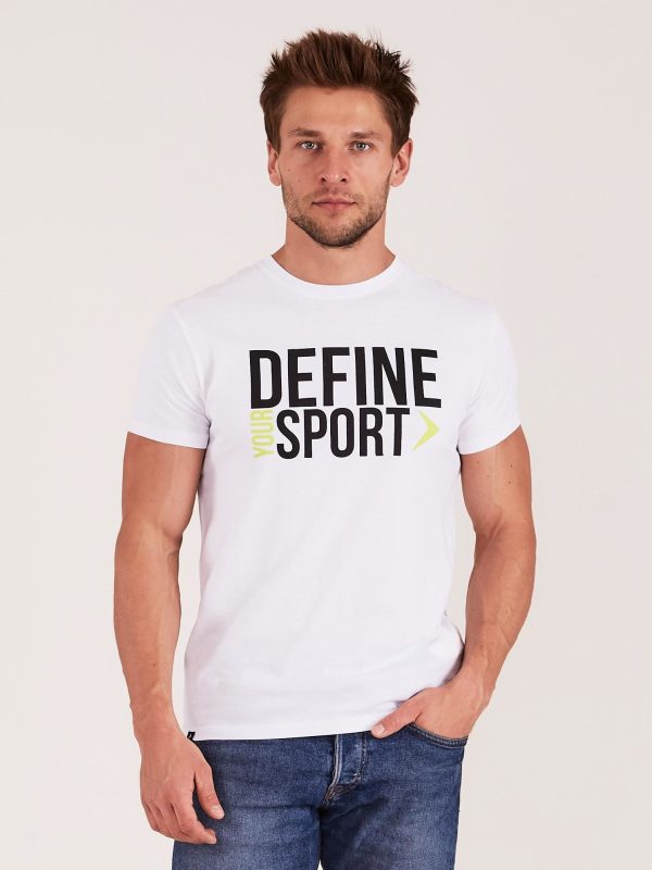 Wholesale OUTHORN White men's t-shirt with inscription