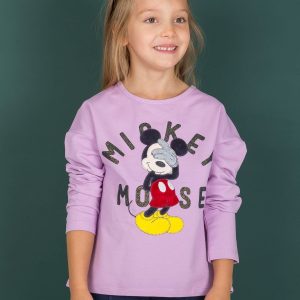 Wholesale Purple blouse for girl MICKEY MOUSE