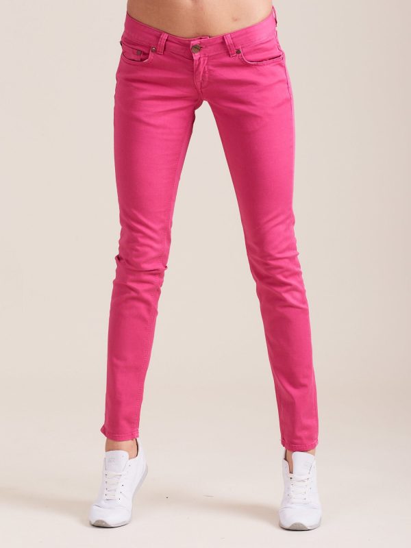 Wholesale Fuchsia trousers in regular cut