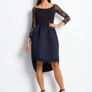 Wholesale Black and Navy Flared Cocktail Dress