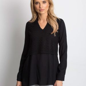 Wholesale Black layered tunic