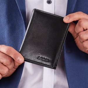 Wholesale Genuine leather wallet for men black