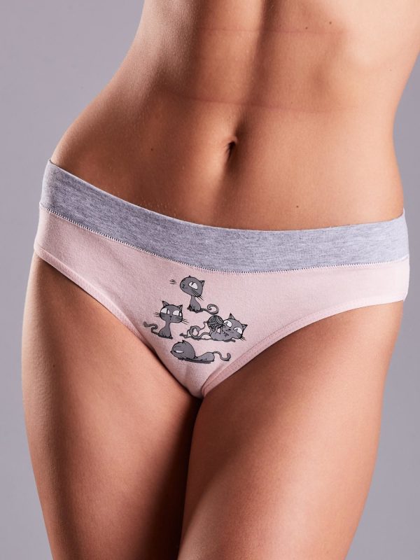 Wholesale Peach Printed Women's Panties