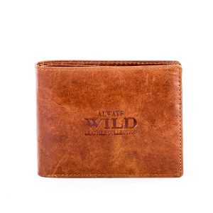 Wholesale Leather Brown Men's Wallet with Embossing