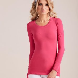 Wholesale Dark Pink Long Sleeve Blouse