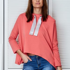 Wholesale Coral Hoodie with Ribbon