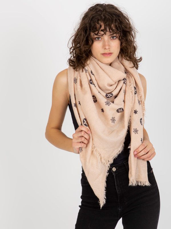 Wholesale Pink women's scarf with prints