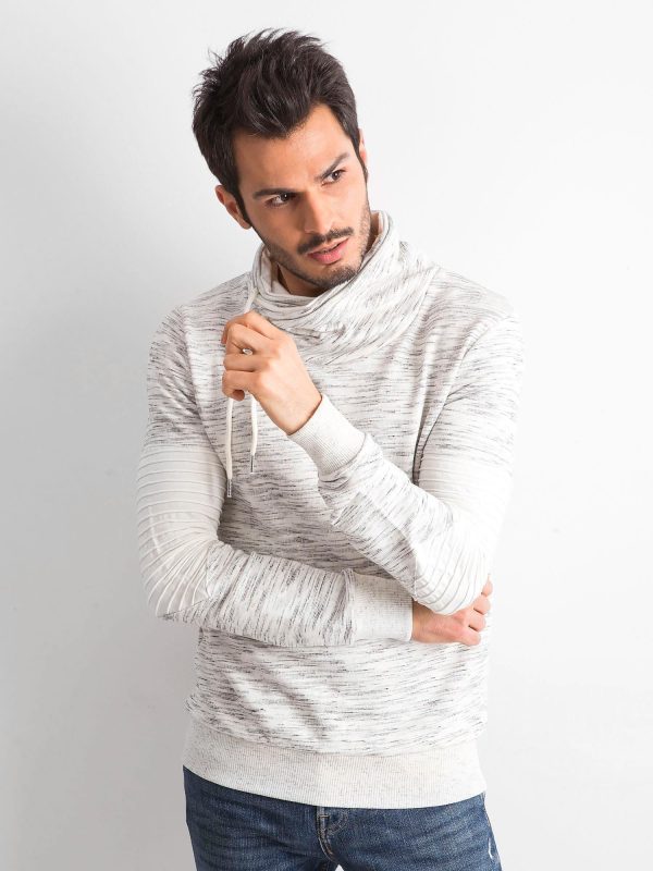 Wholesale Ecru melange sweatshirt for men