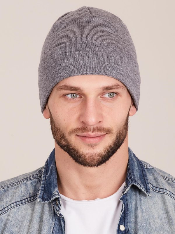 Wholesale Grey Turned Men's Hat