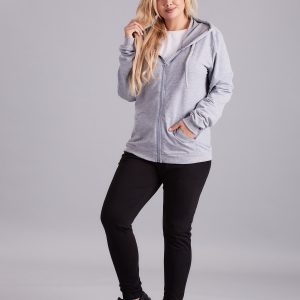 Wholesale Gray Plus Size Hoodie