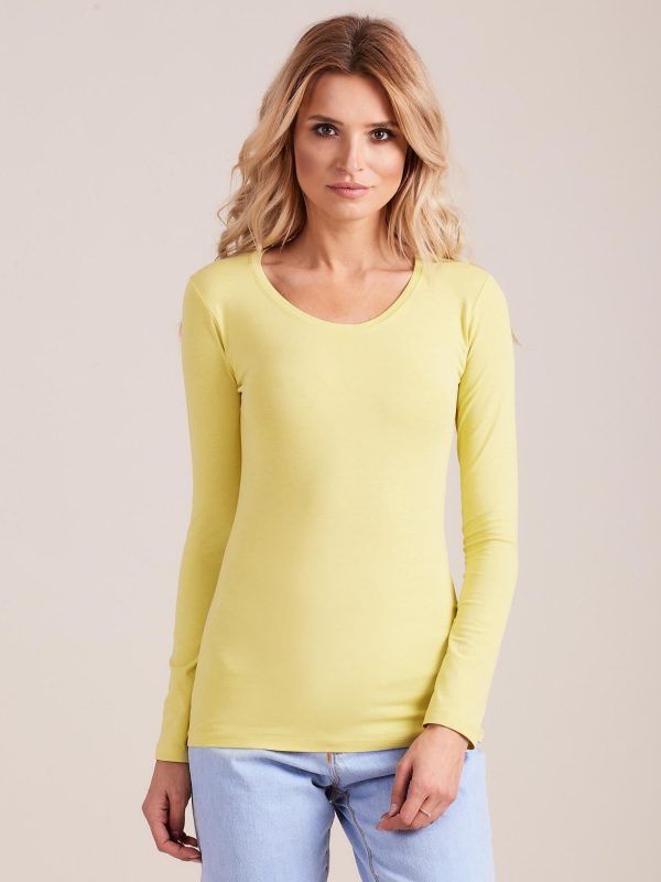 Wholesale Lime Long Sleeve Blouse