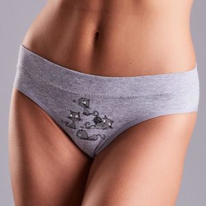 Wholesale Grey Printed Women's Panties