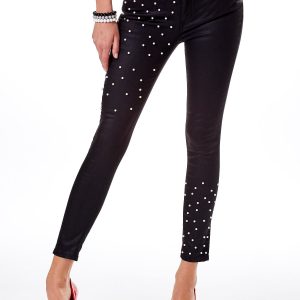 Wholesale Black Beads Tube Pants