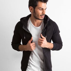 Wholesale Black hooded sweatshirt for men