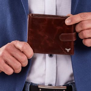 Wholesale Brown Leather Wallet Men's Flip