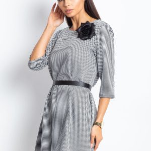 Wholesale Women's Checkered Dress Black