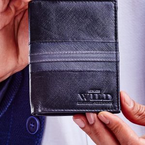 Wholesale Men's Black Leather Wallet with Embossing