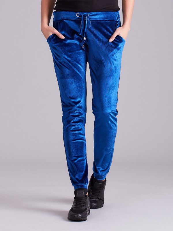 Wholesale Blue velour pants