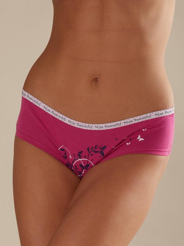 Wholesale Fuchsia panties shorts with print