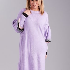 Wholesale Purple Plus Size Knitted Dress