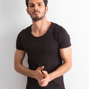 Wholesale Men's Black Smooth T-Shirt