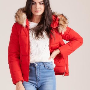 Wholesale Red Women's Hooded Jacket