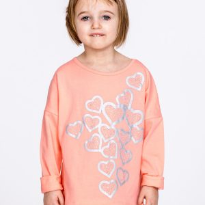 Wholesale Peach blouse for a girl in hearts