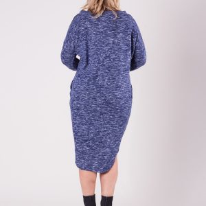 Wholesale Blue Asymmetrical Plus Size Dress