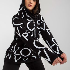 Wholesale Black Women's Plus Size Hoodie with Print