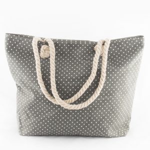 Wholesale Dark grey large polka dot bag