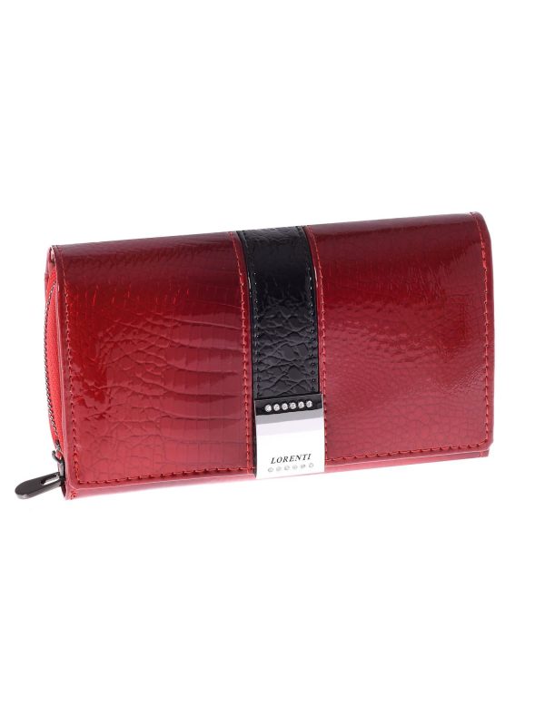 Wholesale Dark Red Alligator Leather Pattern Wallet