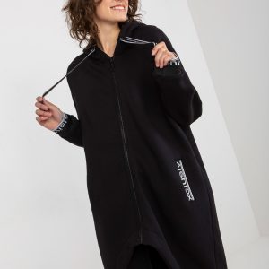 Wholesale Black long sweatshirt with Mayar pockets