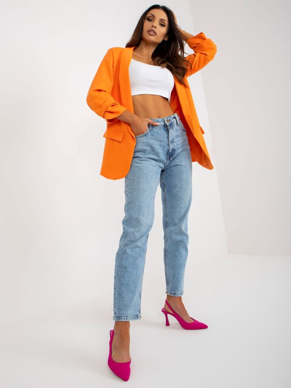 Wholesale Orange elegant jacket without clasp OCH BELLA
