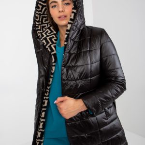 Wholesale Black Quilted Transition Jacket with Strap