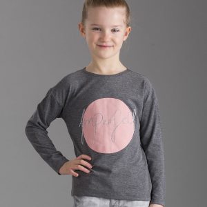 Wholesale Dark Grey Printed Girls' Blouse