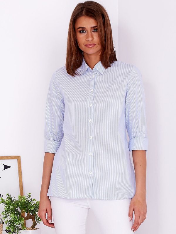 Wholesale Light Blue Striped Shirt