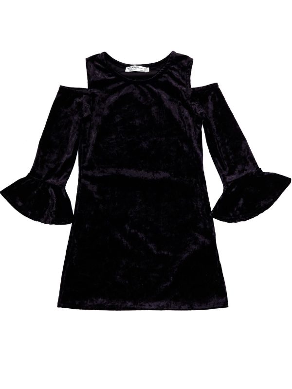 Wholesale Black velour dress for girl