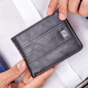 Wholesale Black men's wallet with embossing