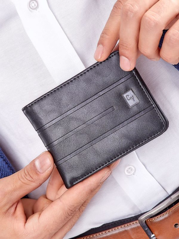 Wholesale Black men's wallet with embossing