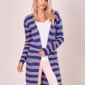 Wholesale Dark Blue Open Stripe Sweater