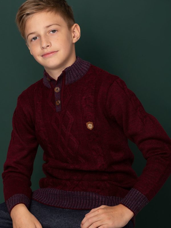 Wholesale Burgundy sweater for boy