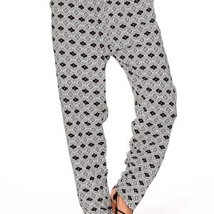 Wholesale Black Patterned Trousers