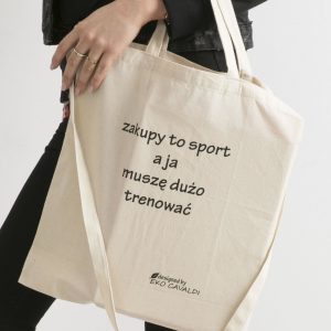 Wholesale Beige Cotton Bag with Funny Lettering