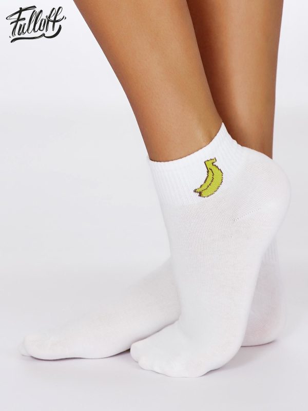 Wholesale FULLOFF White Banana Socks