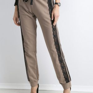 Wholesale BY O LA LA Beige pants with lace