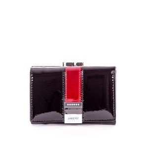 Wholesale Black lacquered wallet with decorative clasp