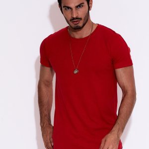 Wholesale Red basic men's t-shirt