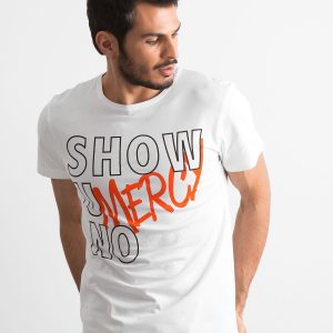 Wholesale White T-shirt for men with inscriptions