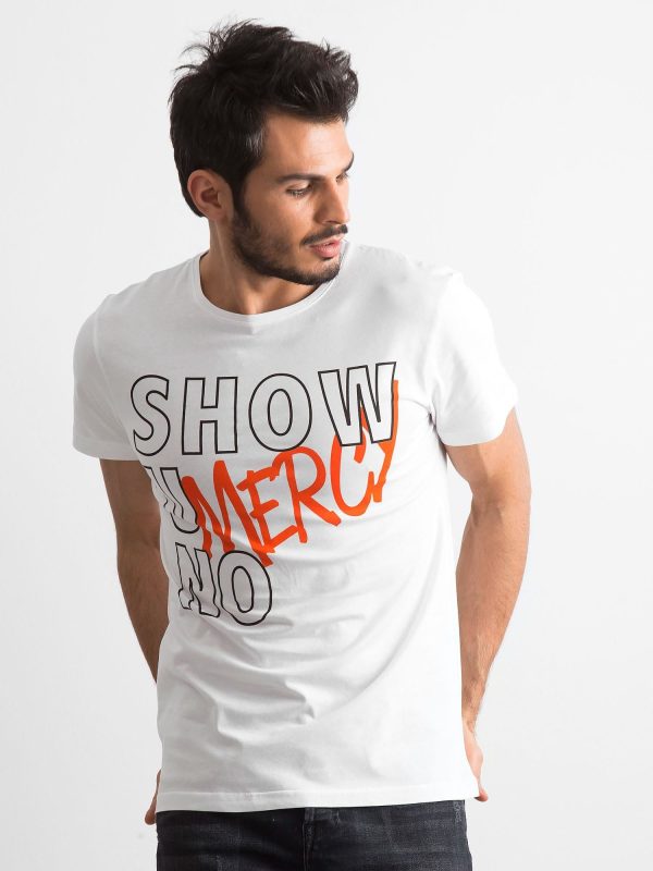 Wholesale White T-shirt for men with inscriptions