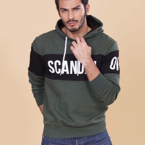 Wholesale Khaki sweatshirt for man with hoodie